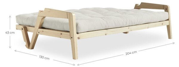 Divano letto beige 204 cm Grab - Karup Design
