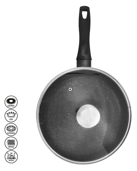 Padella in alluminio con coperchio ø 28 cm Grande - Orion