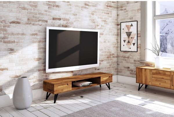 Tavolo TV in rovere 182x42 cm Golo - The Beds