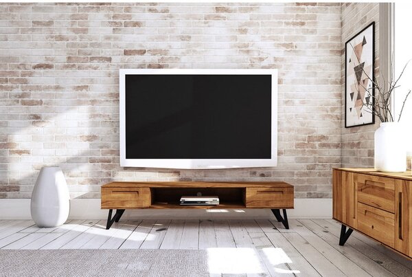 Tavolo TV in rovere 182x42 cm Golo - The Beds