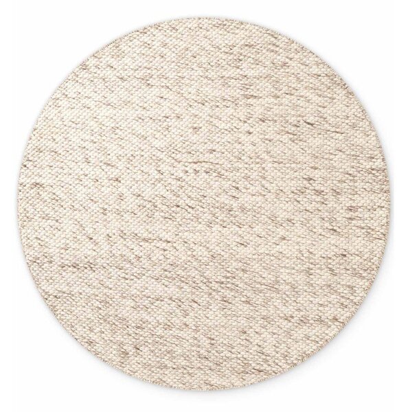Tappeto rotondo beige/di colore naturale in lana tessuto a mano ø 200 cm Lyon Beans – Elle Decoration
