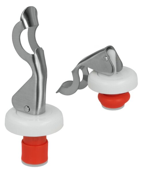 Set di 2 tappi per bottiglie in acciaio inox - Metaltex