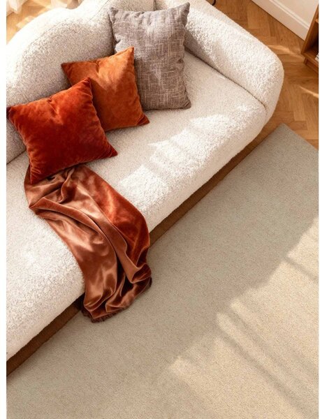 Tappeto beige in lana tessuto a mano 140x200 cm Puristic Knots – Elle Decoration