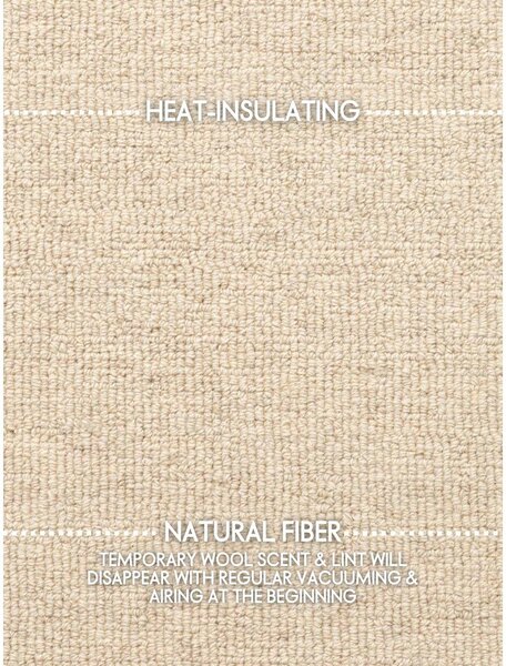Tappeto beige in lana tessuto a mano 140x200 cm Puristic Knots – Elle Decoration