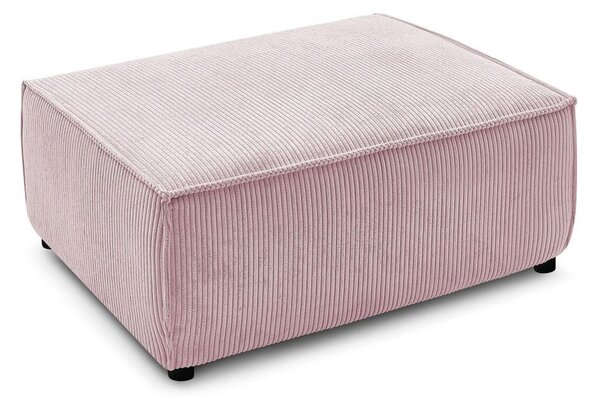 Sgabello in velluto a coste rosa chiaro Nihad - Bobochic Paris