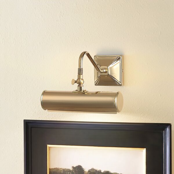 Applique Classica Picture Light Acciaio Ottone Lucido 1 Luce E14