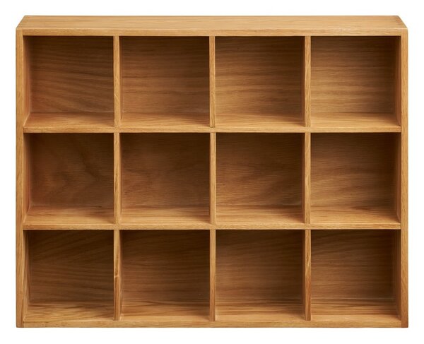 Mensola di colore naturale con effetto rovere con ripiani multipli 11 cm Soria – House Nordic