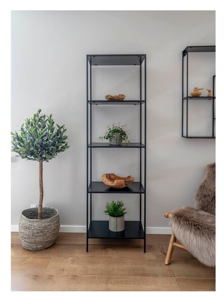 Libreria nera in frassino 51x170 cm Vita - House Nordic