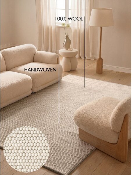 Tappeto color crema in lana tessuto a mano 200x300 cm Richmond Diana – Ted Baker