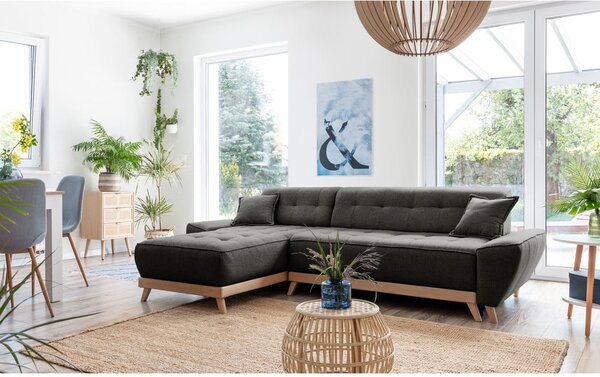 Divano letto grigio scuro ad angolo variabile Dazzling Daisy - Miuform