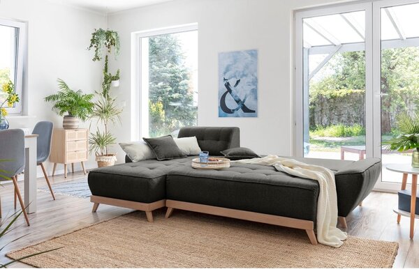 Divano letto grigio scuro ad angolo variabile Dazzling Daisy - Miuform