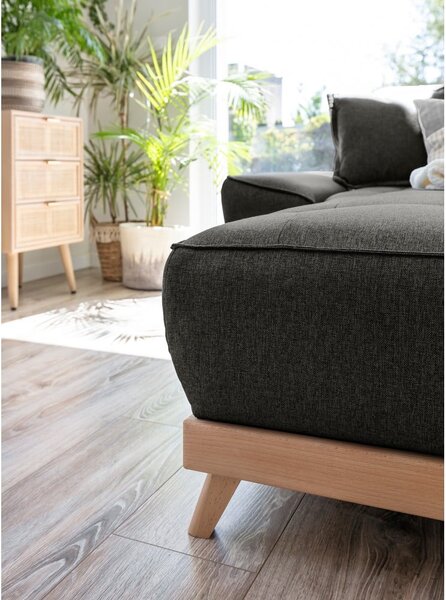 Divano letto grigio scuro ad angolo variabile Dazzling Daisy - Miuform
