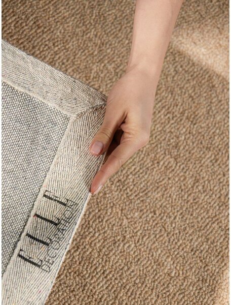 Tappeto di colore naturale in lana tessuto a mano 140x200 cm Puristic Knots – Elle Decoration