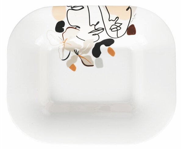 Piatto da portata in ceramica , 43,5 x 35,5 cm Face to Grey - VDE Tivoli 1996