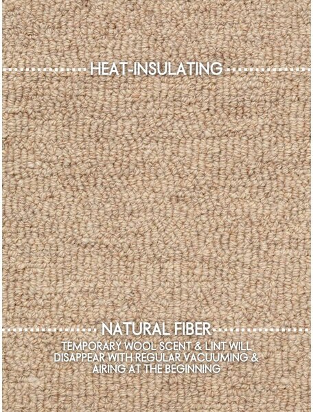 Tappeto di colore naturale in lana tessuto a mano 140x200 cm Puristic Knots – Elle Decoration