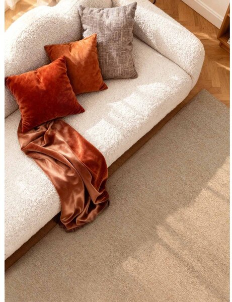 Tappeto di colore naturale in lana tessuto a mano 140x200 cm Puristic Knots – Elle Decoration