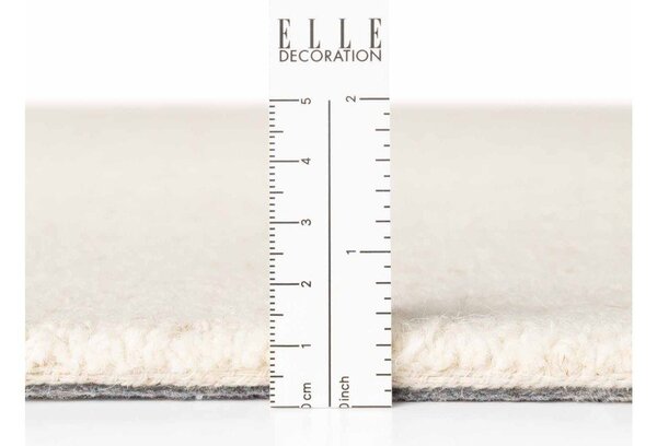 Tappeto rotondo color crema in lana tessuto a mano ø 160 cm Puristic Knots – Elle Decoration