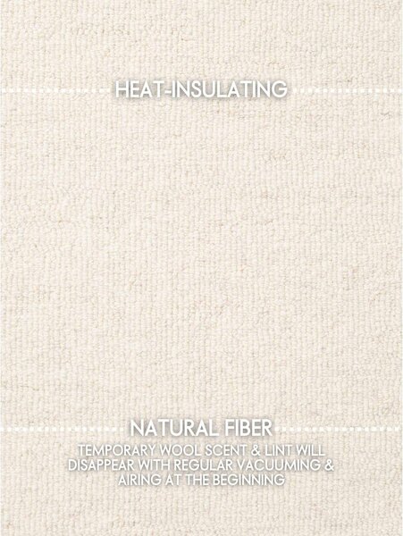 Tappeto rotondo color crema in lana tessuto a mano ø 160 cm Puristic Knots – Elle Decoration