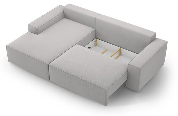 Divano letto angolare grigio chiaro (angolo sinistro) Jodie - Micadoni Home