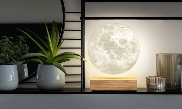 Lampada da tavolo di colore naturale (altezza totale 14 cm) Moon – Gingko