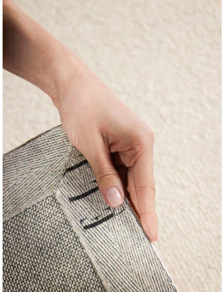 Tappeto color crema in lana tessuto a mano 140x200 cm Puristic Knots – Elle Decoration