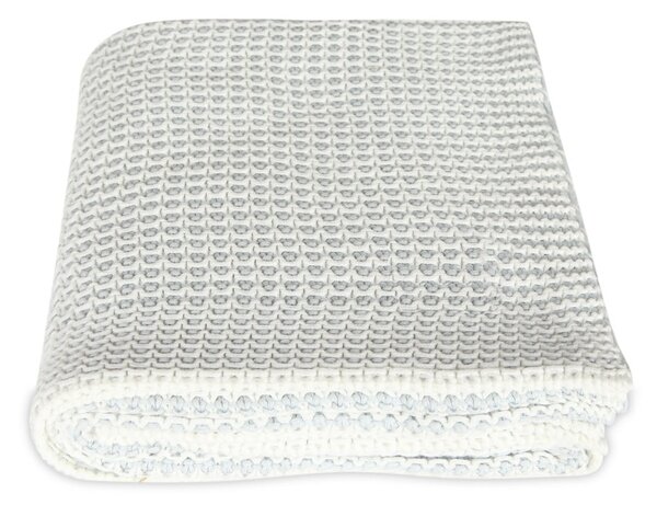 Coperta per neonati in cotone grigio chiaro Lucky 90 x 90 cm - Homemania Decor