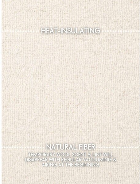 Tappeto color crema in lana tessuto a mano 140x200 cm Puristic Knots – Elle Decoration