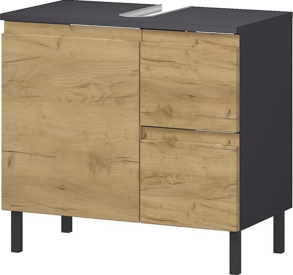 Mobile sotto lavello grigio scuro in rovere 60x56 cm Salinas - Germania