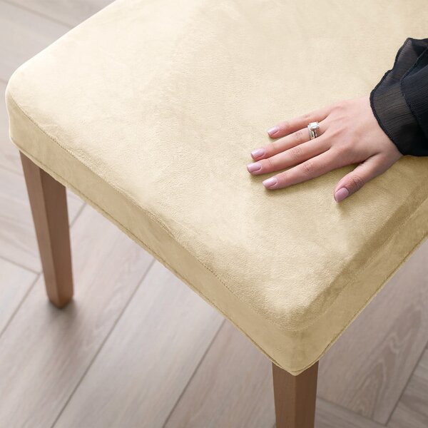 Coprisedia beige con rivestimento elastico per sedie 48 cm Sento – Restilo
