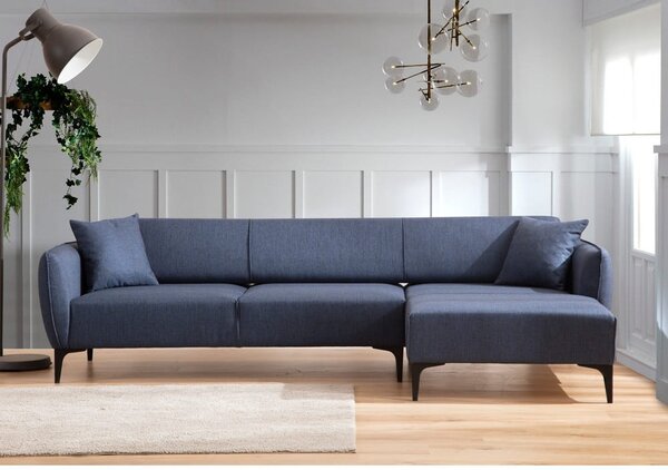 Divano angolare blu, angolo destro - Belissimo - Balcab Home
