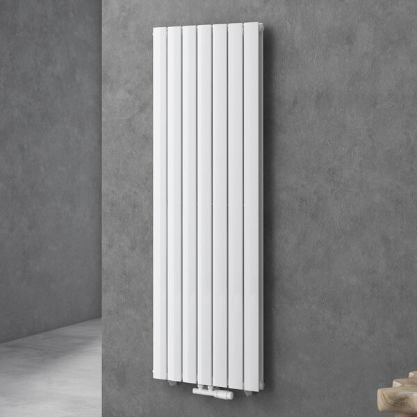 Doporro Radiatore Verticale da Bagno 160x54cm, Radiatore a Pannello a Doppio Strato Termoarredo da Parete e Pavimento in Acciaio, Bianco