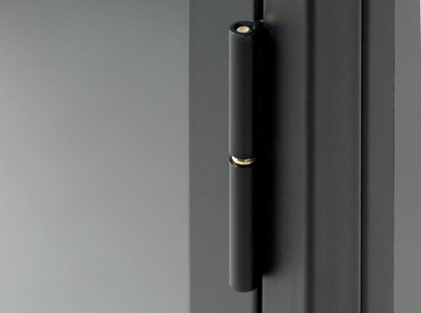 Tavolo TV in metallo nero 132x52 cm Carmel - Unique Furniture