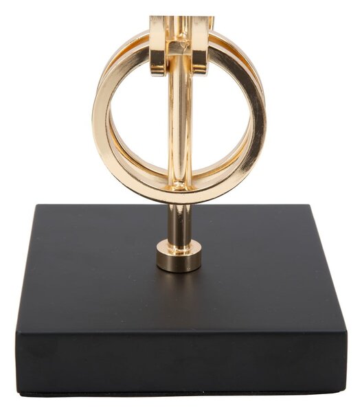 Lampada da tavolo in nero e oro Glam , altezza 54,5 cm Rings - Mauro Ferretti