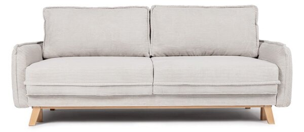 Divano letto in velluto a coste beige 218 cm Tori - Bonami Selection