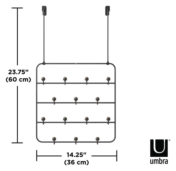 Appendiabiti in metallo nero naturale 36 cm Estique - Umbra