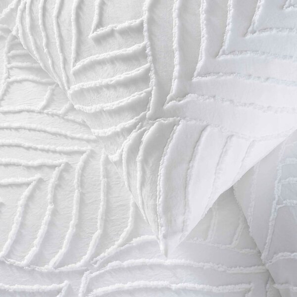 Set copripiumino e federa bianco in microfibra per letto singolo 140x200 cm Heltie – douceur d'intérieur