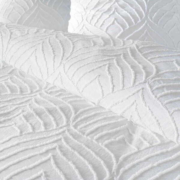 Set copripiumino e federa bianco in microfibra per letto singolo 140x200 cm Heltie – douceur d'intérieur