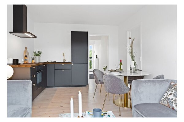 Set di 2 sedie da pranzo in velluto grigio chiaro Geneve - House Nordic