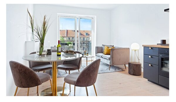 Set di 2 sedie da pranzo in velluto grigio chiaro Geneve - House Nordic