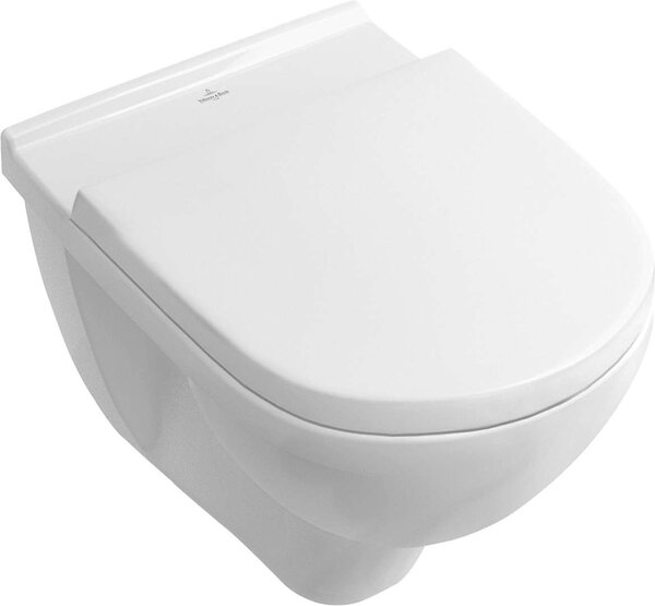 Villeroy & Boch O.novo - Set WC sospeso con copriwater, 360x560 mm, Combi-Pack, con CeramicPlus 5660H1R1