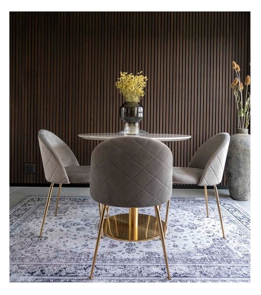 Set di 2 sedie da pranzo in velluto grigio chiaro Geneve - House Nordic