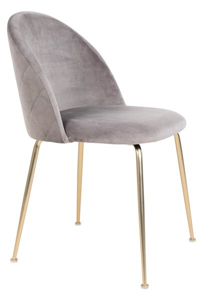 Set di 2 sedie da pranzo in velluto grigio chiaro Geneve - House Nordic