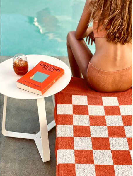 Telo mare in cotone arancione terracotta , 175 x 90 cm Luxe Games - Sunnylife