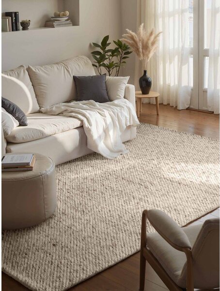 Tappeto beige/di colore naturale in lana tessuto a mano 160x230 cm Lyon Beans – Elle Decoration