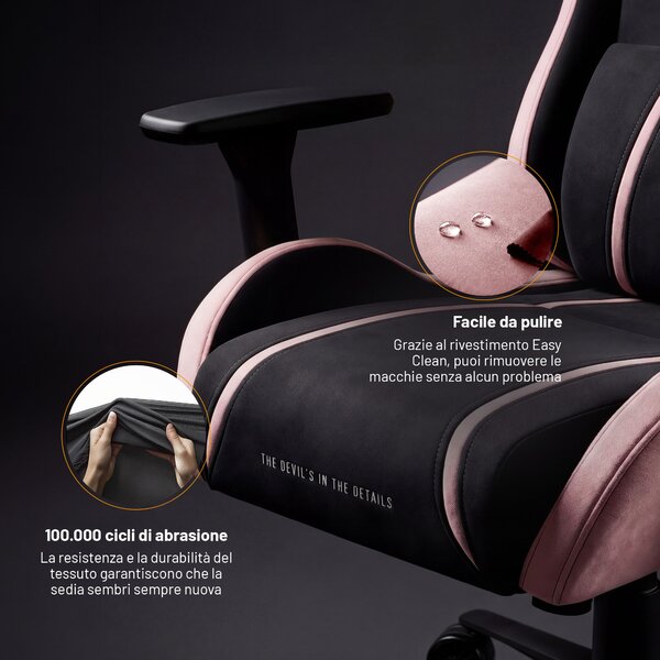 Sedia gaming in tessuto nero-rosa Diablo X-One 2.0 Akira Pink Normal