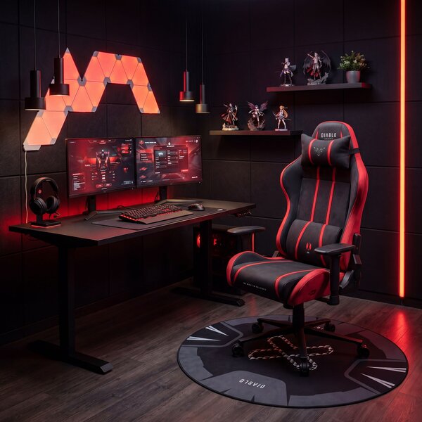 Sedia gaming in tessuto nero-rosso Diablo X-One 2.0 Bloody Mary King