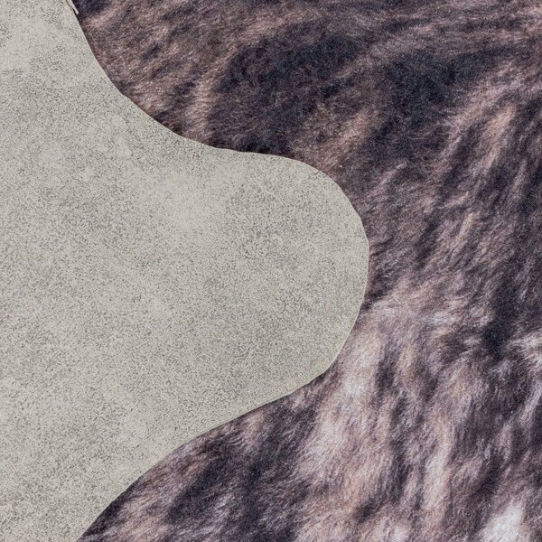 Pelliccia marrone scuro sintetica 100x135 cm Etosha – Ayyildiz Carpets