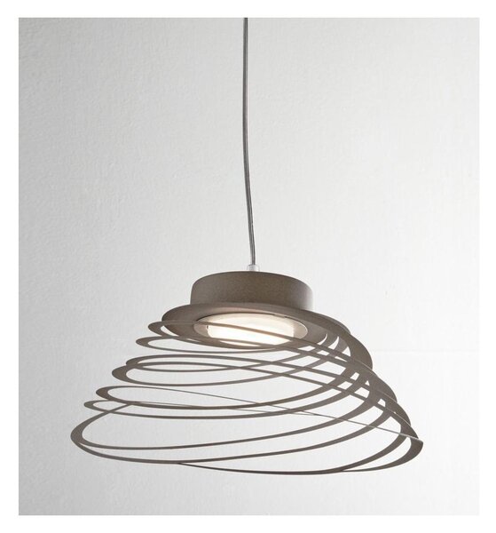 MOLLA SOSPENSIONE ORIGINALE IN 3 MISURE METALLO ANTRACITE, BIANCO O SABBIA LAMPADINE ATTACCO GX53 MODERNA