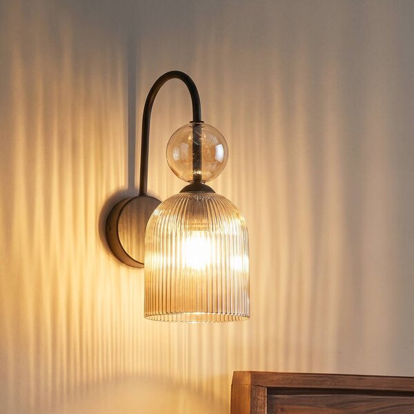 Applique da parete Sophia TK Lighting, dimmerabile, Alluminio / Grigio / Zincato, Soggiorno / Sala da pranzo, Vetro, Applique