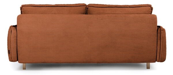 Divano letto in velluto a coste arancione 218 cm Tori - Bonami Selection